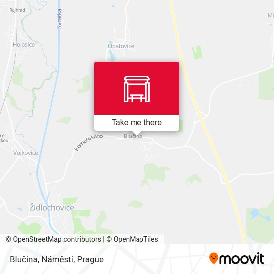 Blučina, Náměstí map