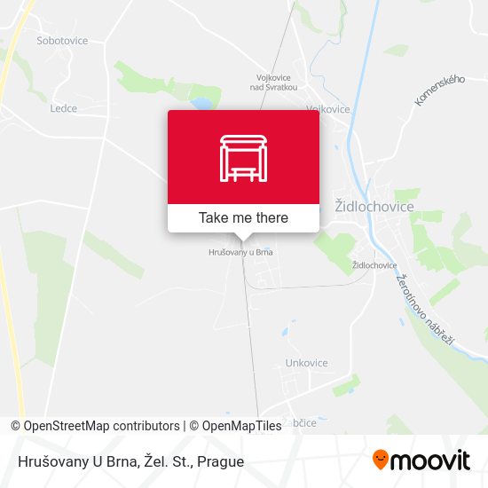 Hrušovany U Brna, Žel. St. map
