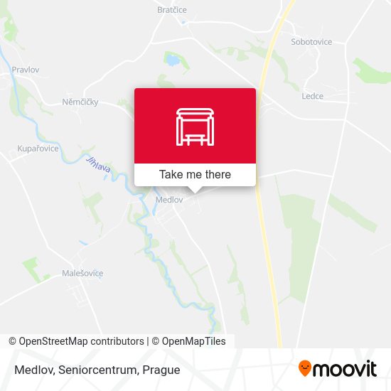 Medlov, Seniorcentrum map