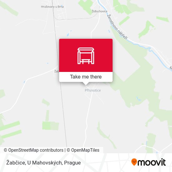 Žabčice, U Mahovských map