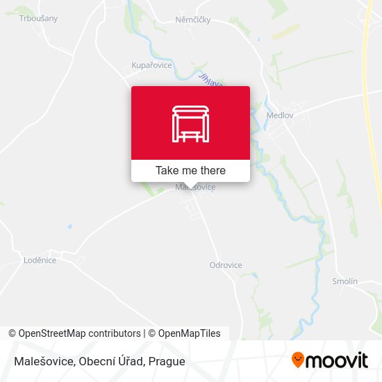 Malešovice, Obecní Úřad map