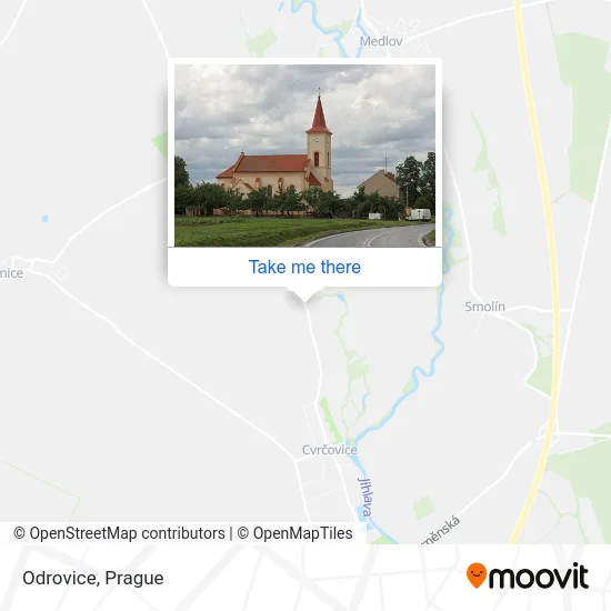 Карта Odrovice