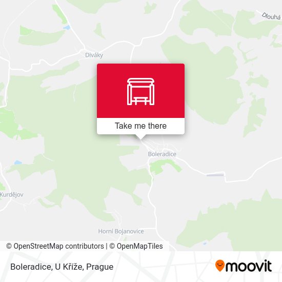 Boleradice, U Kříže map