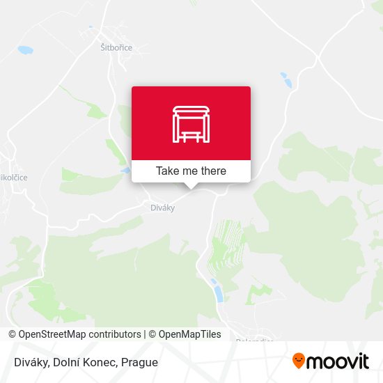 Diváky, Dolní Konec map
