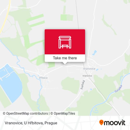 Vranovice, U Hřbitova map