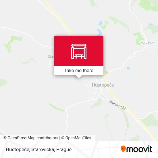Карта Hustopeče, Starovická