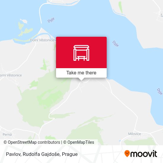 Pavlov, Rudolfa Gajdoše map