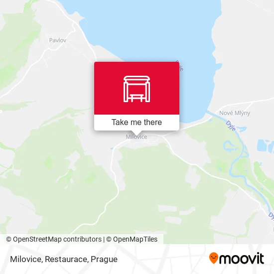Карта Milovice, Restaurace
