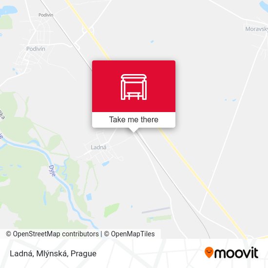 Ladná, Mlýnská map