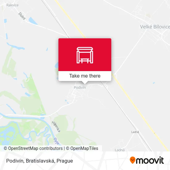 Карта Podivín, Bratislavská