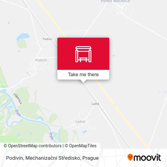 Podivín, Mechanizační Středisko map