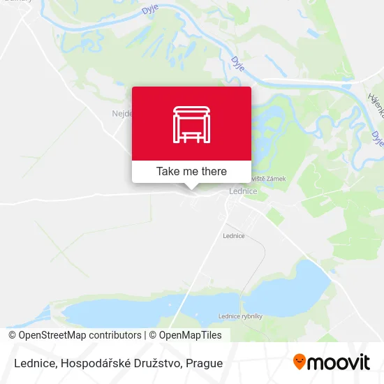 Карта Lednice, Hospodářské Družstvo