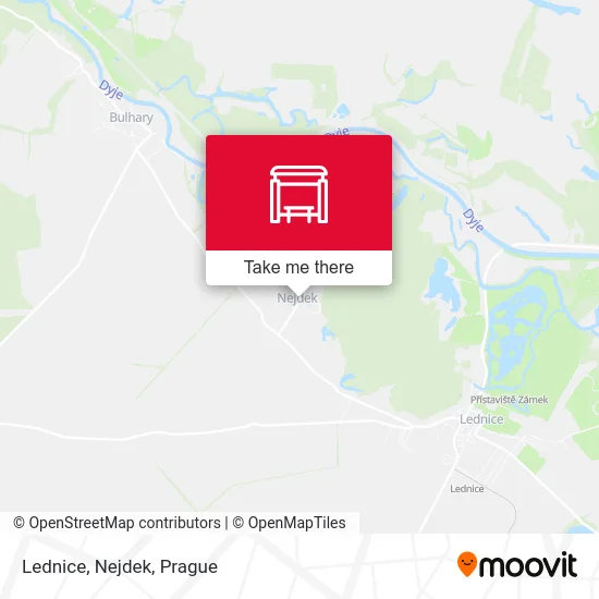 Карта Lednice, Nejdek