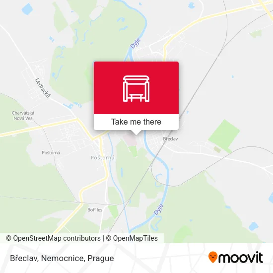 Карта Břeclav, Nemocnice