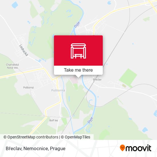 Břeclav, Nemocnice map