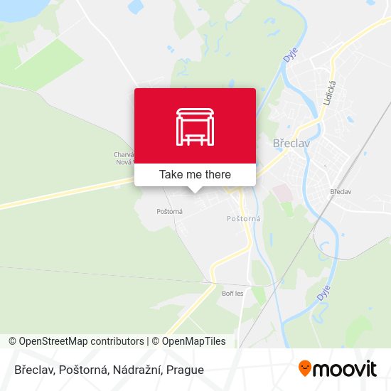 Břeclav, Poštorná, Nádražní map
