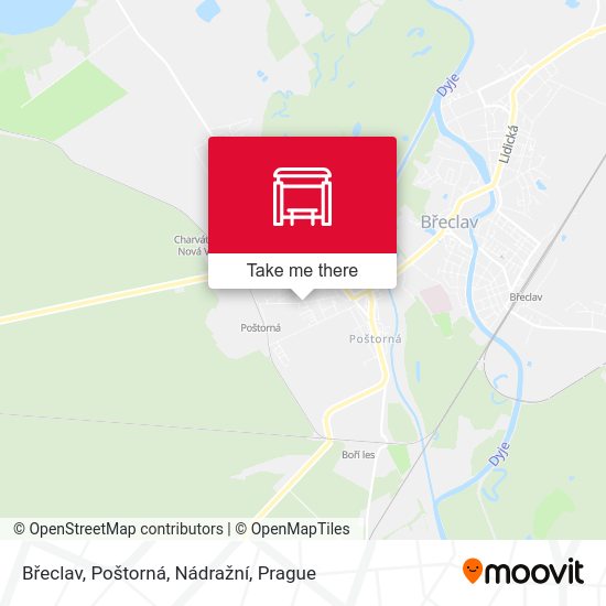 Břeclav, Poštorná, Nádražní map