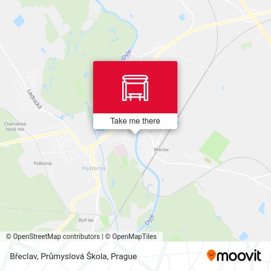 Břeclav, Průmyslová Škola map