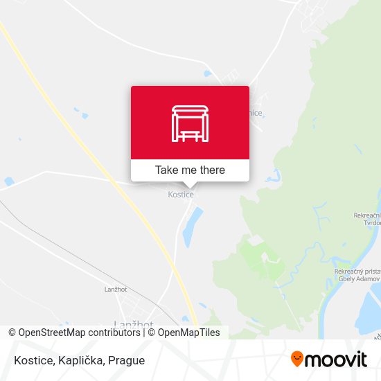 Kostice, Kaplička map