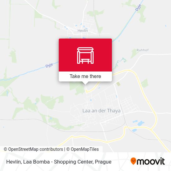 Hevlín, Laa Bomba - Shopping Center map