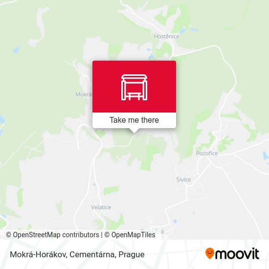Mokrá-Horákov, Cementárna map