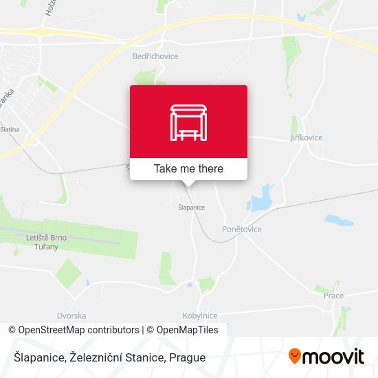 Šlapanice, Železniční Stanice map