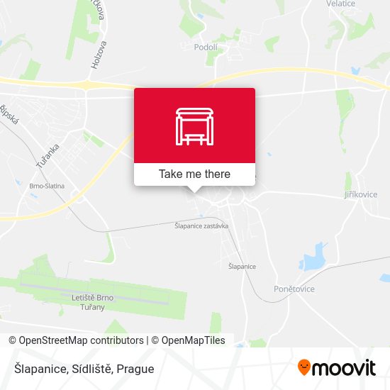 Šlapanice, Sídliště map