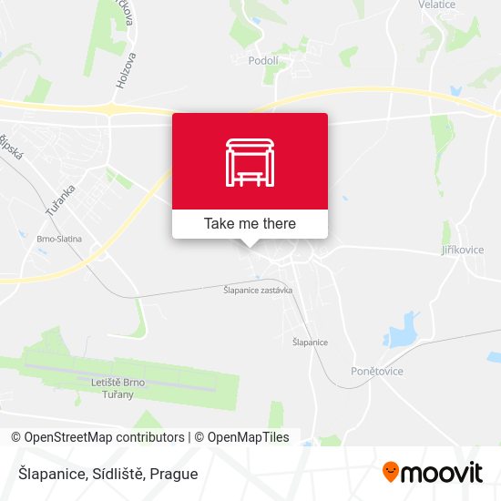 Šlapanice, Sídliště map