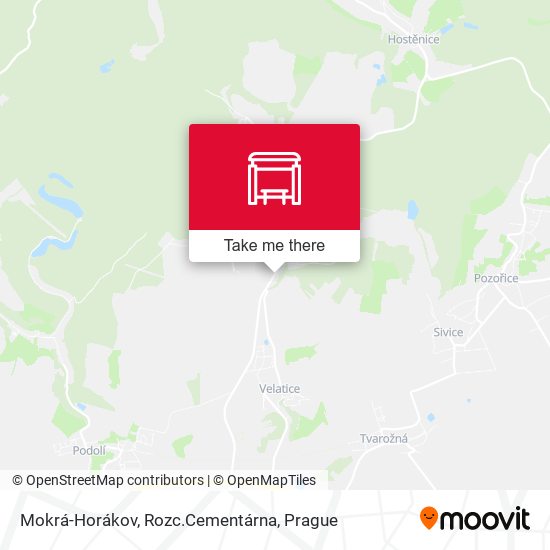 Mokrá-Horákov, Rozc.Cementárna map