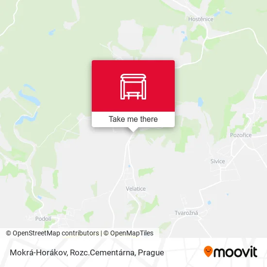Карта Mokrá-Horákov, Rozc.Cementárna