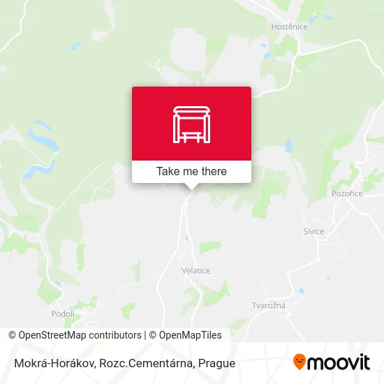 Карта Mokrá-Horákov, Rozc.Cementárna