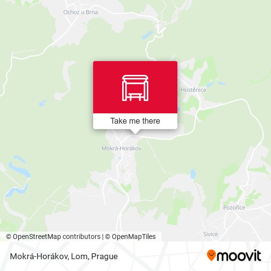 Mokrá-Horákov, Lom map