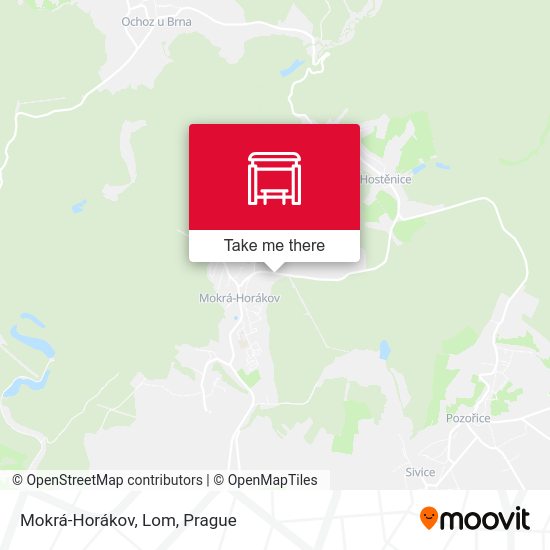 Mokrá-Horákov, Lom map