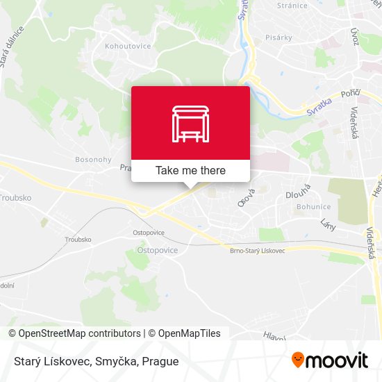 Starý Lískovec, Smyčka map