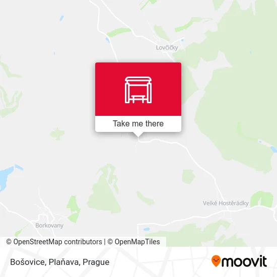 Карта Bošovice, Plaňava