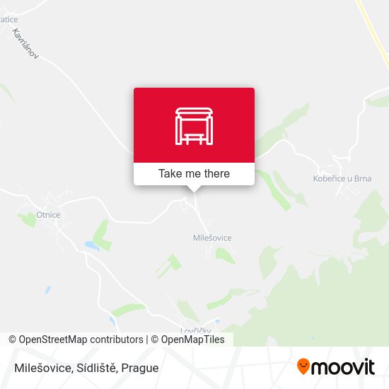 Milešovice, Sídliště map