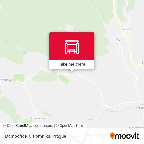 Карта Dambořice, U Pomníku