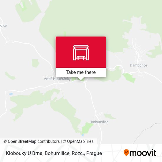Klobouky U Brna, Bohumilice, Rozc. map