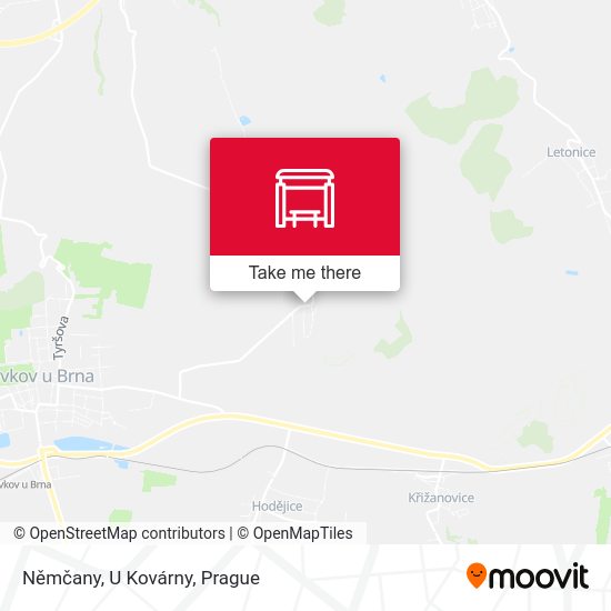 Němčany, U Kovárny map