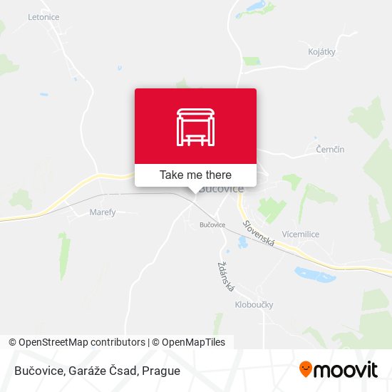 Bučovice, Garáže Čsad map