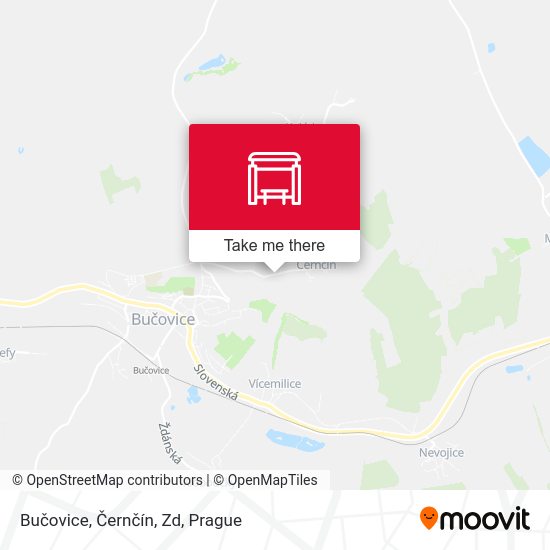 Bučovice, Černčín, Zd map