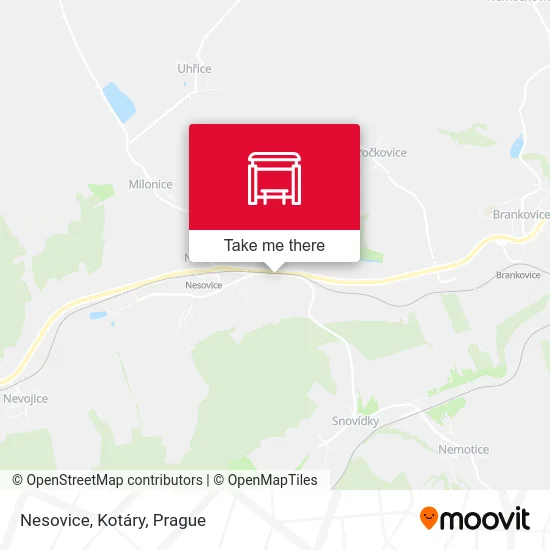 Карта Nesovice, Kotáry