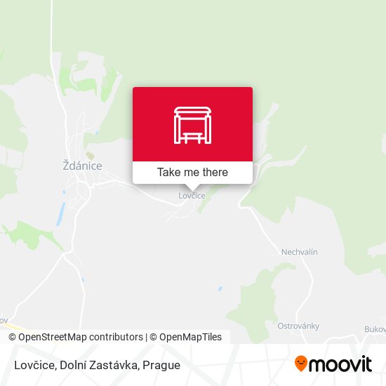 Lovčice, Dolní Zastávka map