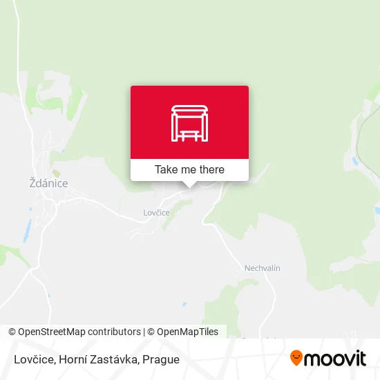 Карта Lovčice, Horní Zastávka