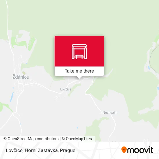 Карта Lovčice, Horní Zastávka