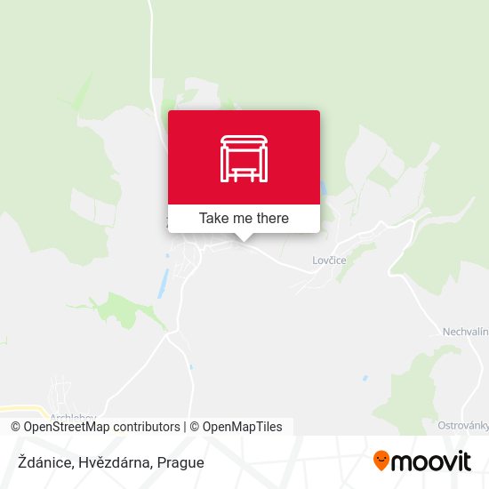 Ždánice, Hvězdárna map