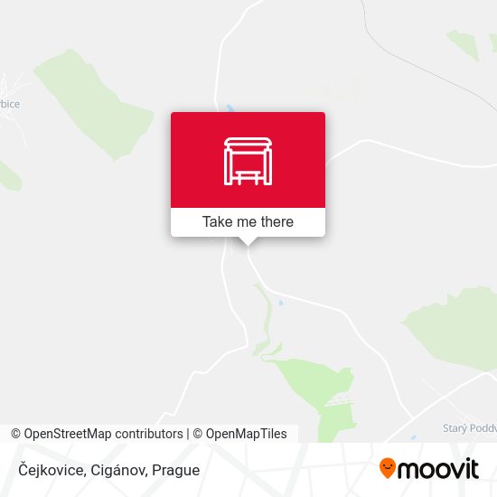 Čejkovice, Cigánov map