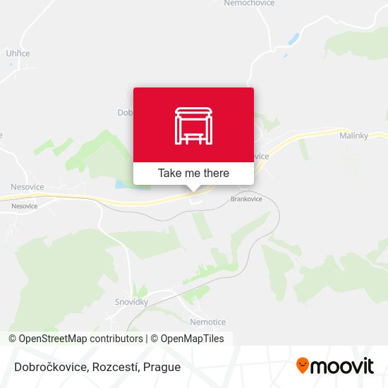 Dobročkovice, Rozcestí map