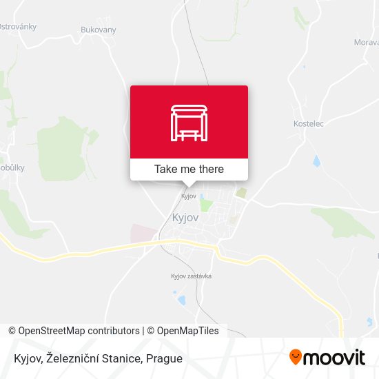 Kyjov, Železniční Stanice map
