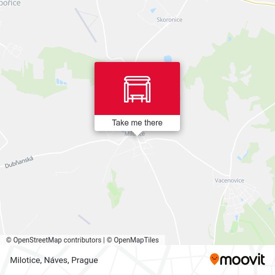 Карта Milotice, Náves
